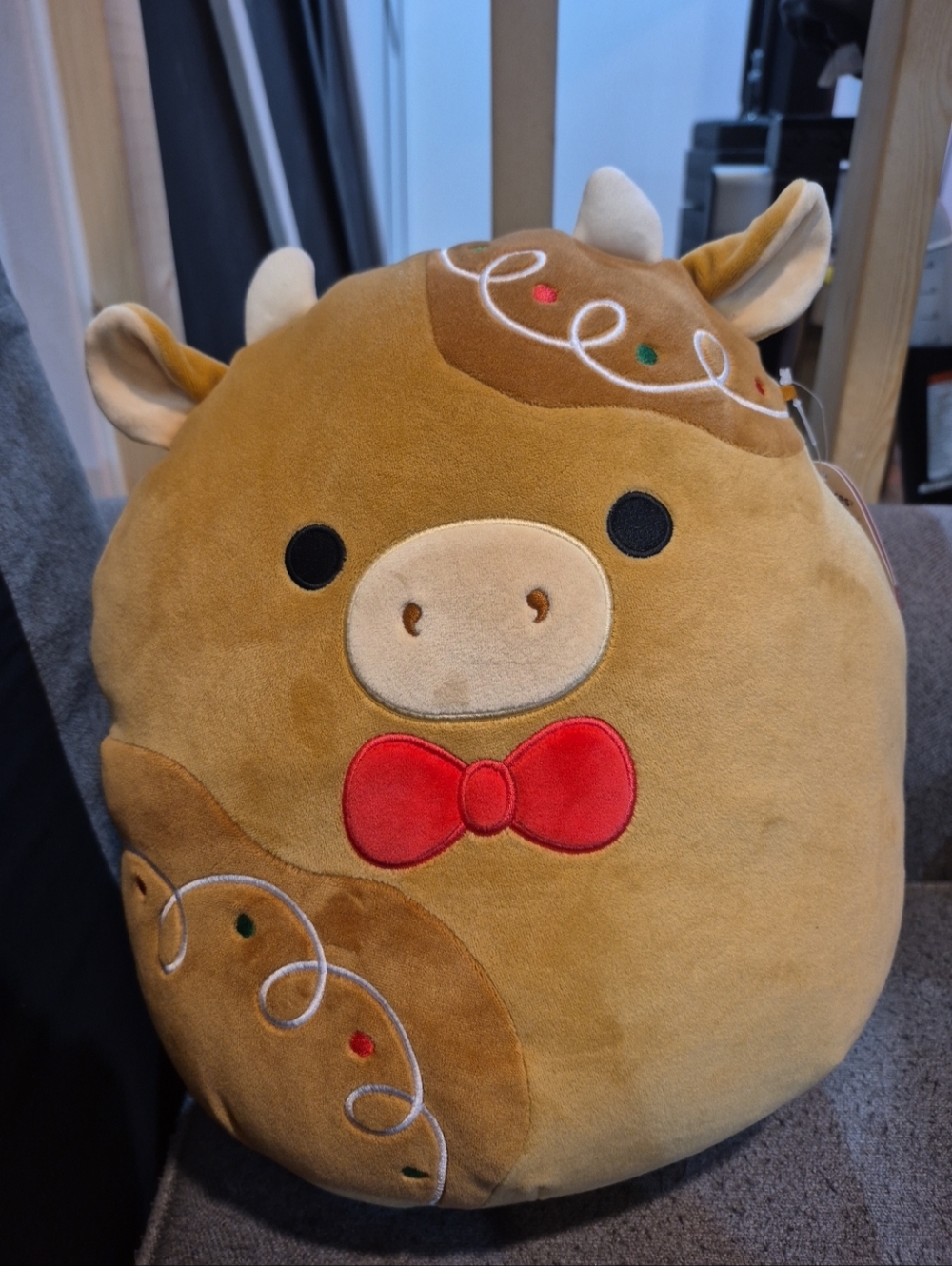 Original Squishmallows Jericho The Christmas Cow 15 Inch Plush 2025 NEW with Tag
